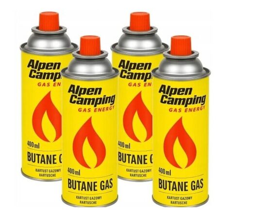 Butano dujų balionėliai 4vnt. po 400ml